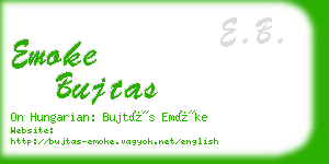 emoke bujtas business card
